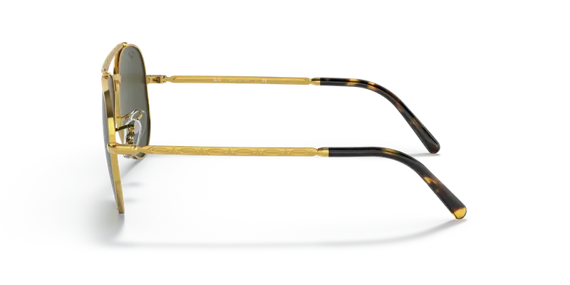 Ray - Ban Unisex RB3625 NEW AVIATOR 919631 Occhiali da sole Metallo Oro Verde Pilot Normale miniatura 3