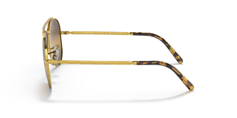 Ray - Ban Unisex RB3625 NEW AVIATOR 9196G5 Occhiali da sole Metallo Oro Marrone Pilot Polarizzata Sfumato miniatura 3