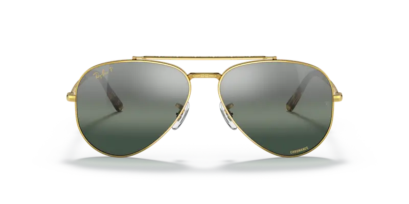 Ray - Ban Unisex RB3625 NEW AVIATOR 9196G6 Occhiali da sole Metallo Oro Blu Pilot Polarizzata Sfumato miniatura 2