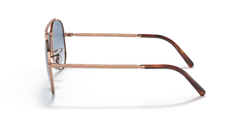 Ray - Ban Unisex RB3625 NEW AVIATOR 92023F Occhiali da sole Metallo Oro Blu Pilot Normale Sfumato miniatura 3