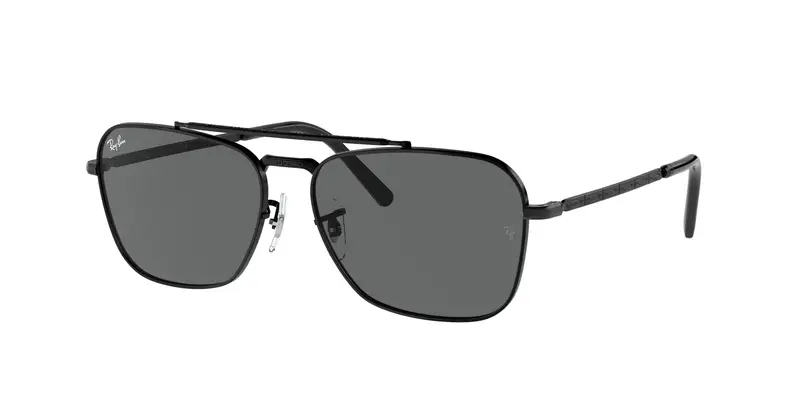 Ray - Ban Unisex RB3636 NEW CARAVAN 002/B1 Occhiali da sole Metallo Nero Grigio Squadrata Normale