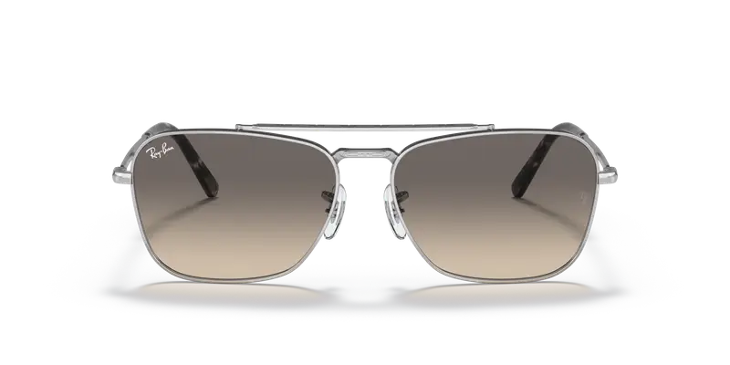 Ray - Ban Unisex RB3636 NEW CARAVAN 003/32 Occhiali da sole Metallo Argento Grigio Squadrata Normale Sfumato miniatura 2