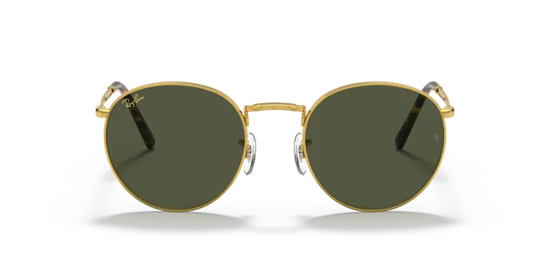 Ray - Ban Unisex RB3637 NEW ROUND 919631 Occhiali da sole Metallo Oro Verde Pantos Normale miniatura 2