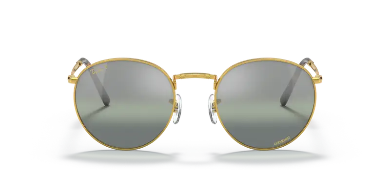 Ray - Ban Unisex RB3637 NEW ROUND 9196G4 Occhiali da sole Metallo Oro Verde Pantos Polarizzata Sfumato miniatura 2