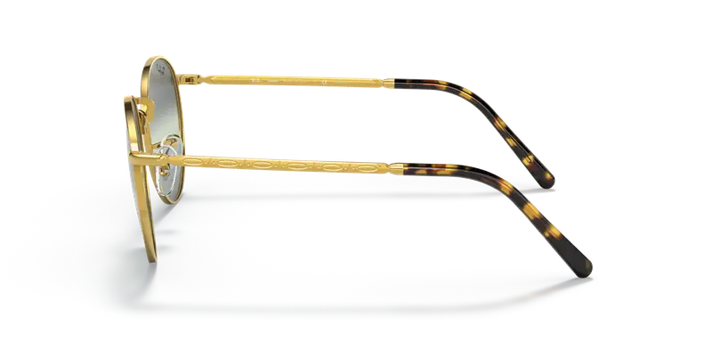 Ray - Ban Unisex RB3637 NEW ROUND 9196G4 Occhiali da sole Metallo Oro Verde Pantos Polarizzata Sfumato miniatura 3