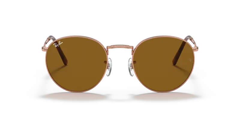 Ray - Ban Unisex RB3637 NEW ROUND 920233 Occhiali da sole Metallo Oro Marrone Pantos Normale miniatura 2