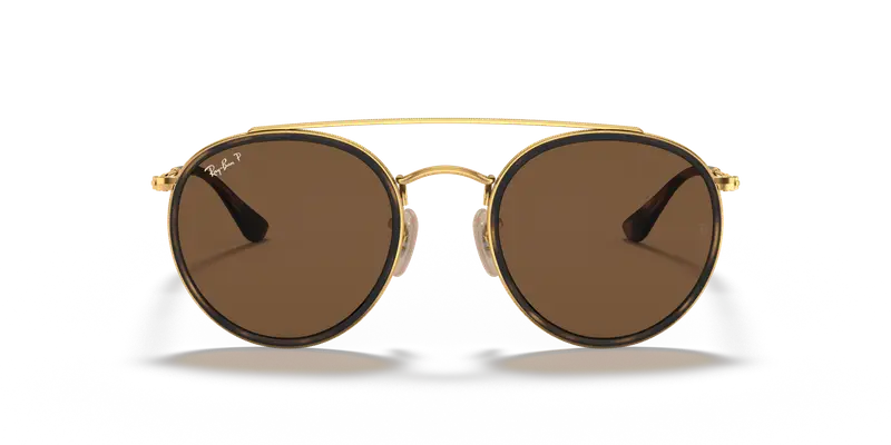 Ray - Ban Unisex RB3647N 001/57 Occhiali da sole Metallo Oro Rotonda Polarizzata miniatura 2