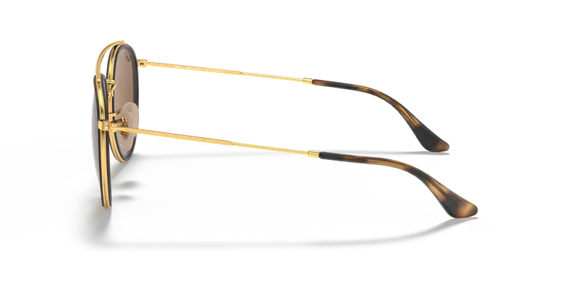 Ray - Ban Unisex RB3647N 001/57 Occhiali da sole Metallo Oro Rotonda Polarizzata miniatura 3