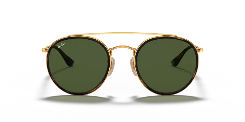 Ray - Ban Unisex RB3647N 001 Occhiali da sole Metallo Oro G15 Rotonda Normale miniatura 2