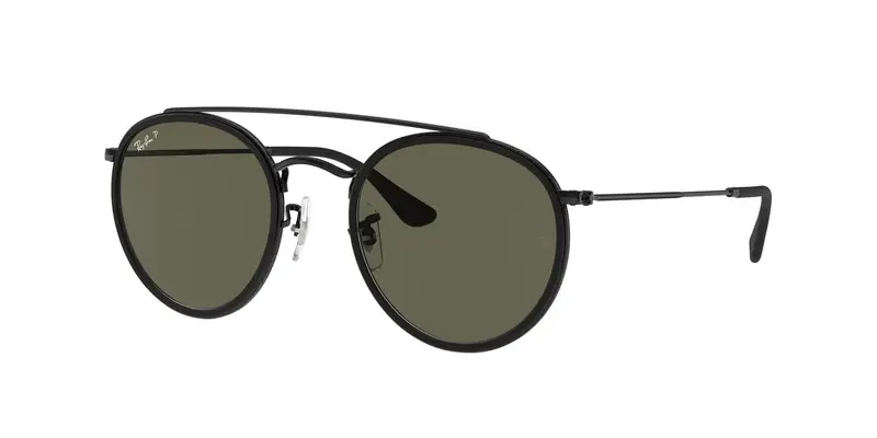 Ray - Ban Unisex RB3647N  002/58 Occhiali da sole Metallo Nero G15 Rotonda Polarizzata