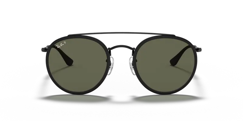 Ray - Ban Unisex RB3647N 002/58 Occhiali da sole Metallo Nero G15 Rotonda Polarizzata miniatura 2