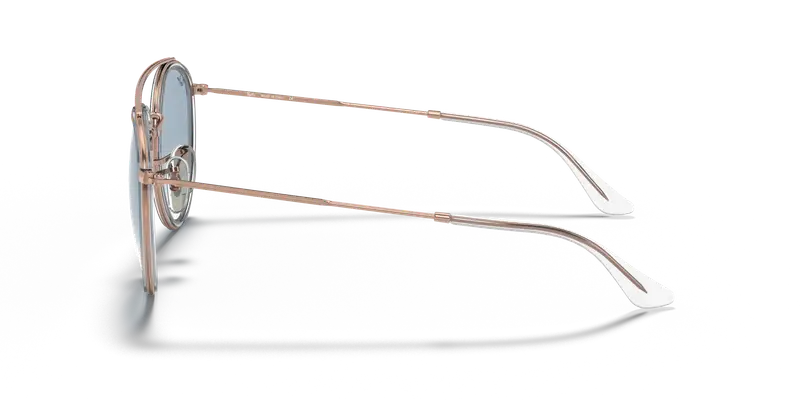 Ray - Ban Unisex RB3647N 90683F Occhiali da sole Metallo Bronzo Blu Rotonda Normale Sfumato miniatura 3