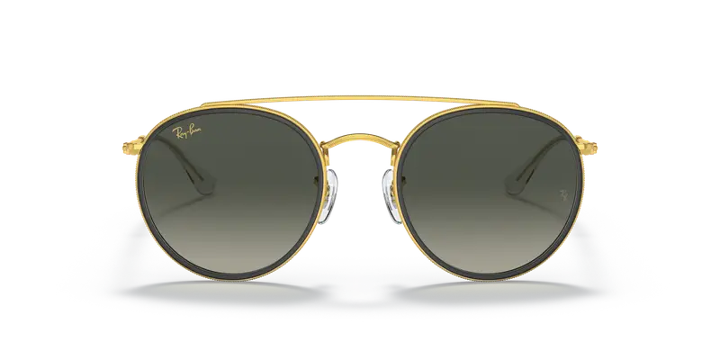 Ray - Ban Unisex RB3647N 923871 Occhiali da sole Metallo Oro Grigio Rotonda Normale Sfumato miniatura 2