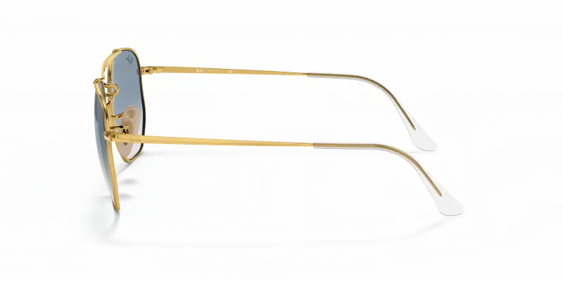 Ray - Ban Unisex RB3648 THE MARSHAL 001/3F Occhiali da sole Metallo Oro Blu Geometrica Normale miniatura 3