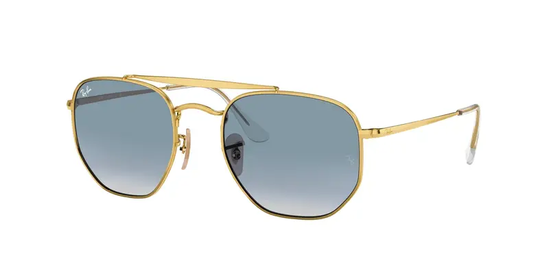 Ray - Ban Unisex RB3648 THE MARSHAL 001/3F Occhiali da sole Metallo Oro Squadrata Normale