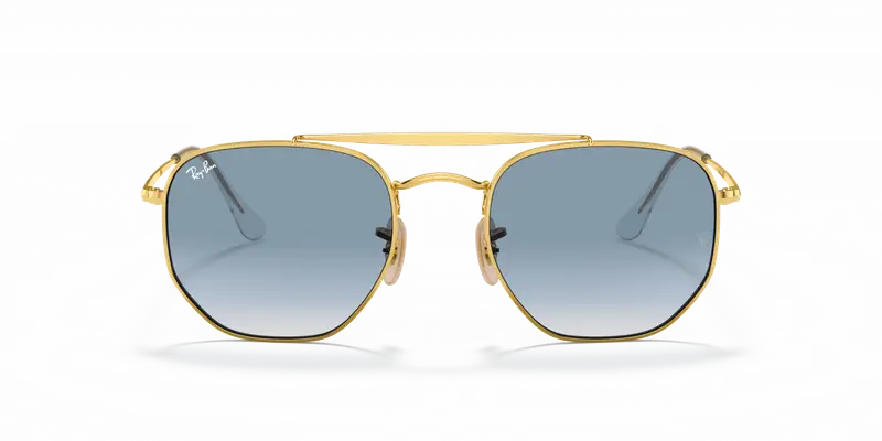 Ray - Ban Unisex RB3648 THE MARSHAL 001/3F Occhiali da sole Metallo Oro Squadrata Normale miniatura 2