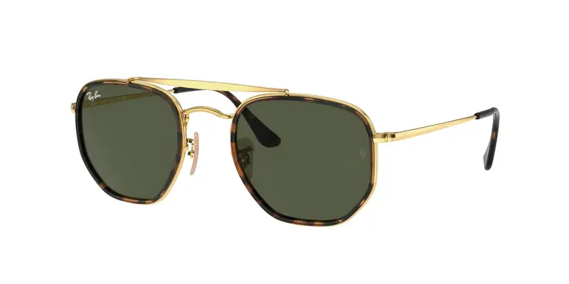 Ray - Ban Unisex RB3648M THE MARSHAL II 001 Occhiali da sole Metallo Oro G15 Geometrica Normale