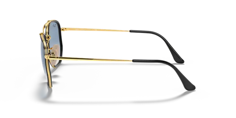 Ray - Ban Unisex RB3648M THE MARSHAL II 91673F Occhiali da sole Metallo Oro Blu Geometrica Normale Sfumato miniatura 3