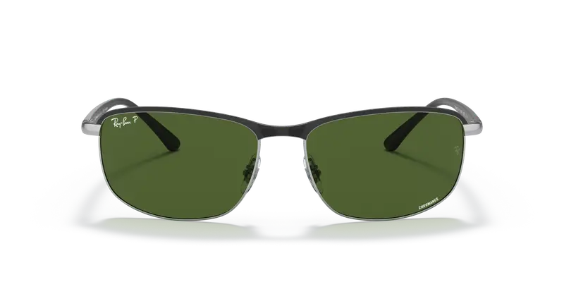 Ray - Ban Unisex RB3671CH CHROMANCE 9144P1 Occhiali da sole Metallo Nero Verde Pillow Polarizzata miniatura 2