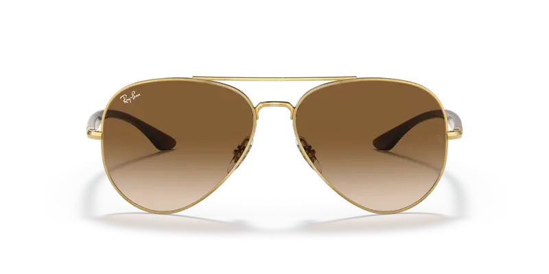 Ray - Ban Unisex RB3675 001/51 Occhiali da sole Metallo Oro Marrone Pilot Normale Sfumato miniatura 2