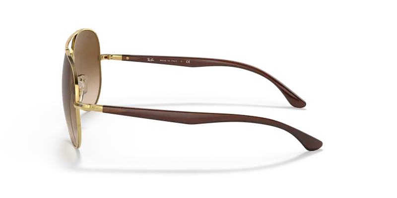 Ray - Ban Unisex RB3675 001/51 Occhiali da sole Metallo Oro Marrone Pilot Normale Sfumato miniatura 3