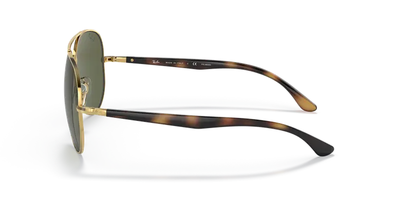 Ray - Ban Unisex RB3675 001/58 Occhiali da sole Metallo Oro G15 Pilot Polarizzata miniatura 3