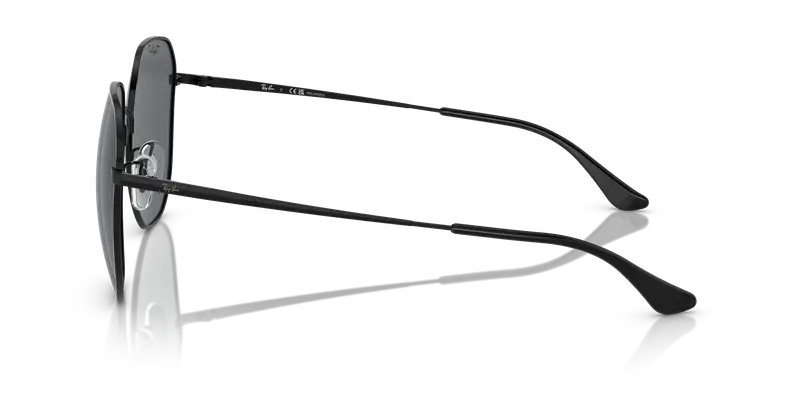 Ray - Ban Unisex RB3680D 002/81 Occhiali da sole Metallo Nero Grigio Geometrica Polarizzata miniatura 3