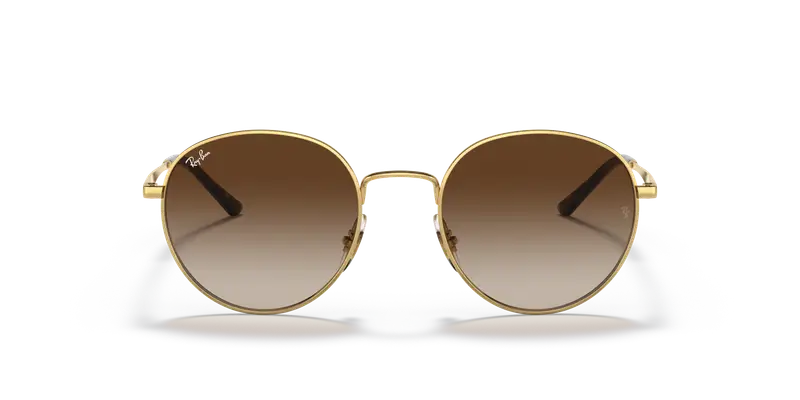 Ray - Ban Unisex RB3681 001/13 Occhiali da sole Metallo Oro Marrone Pantos Normale Sfumato miniatura 2