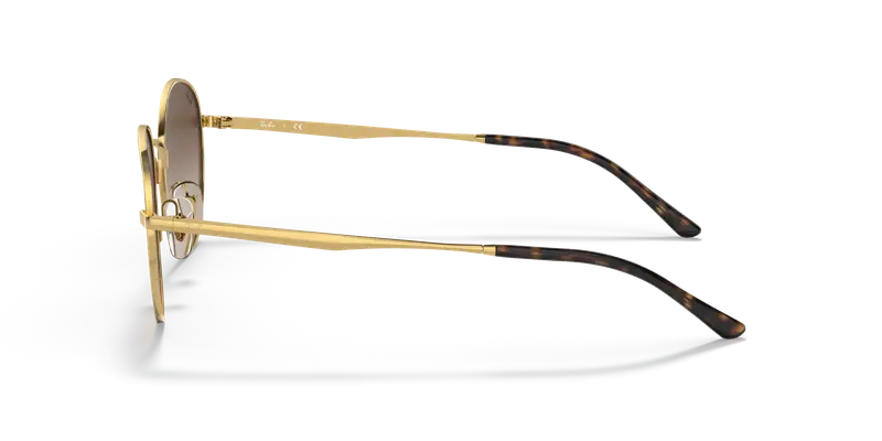 Ray - Ban Unisex RB3681 001/13 Occhiali da sole Metallo Oro Marrone Pantos Normale Sfumato miniatura 3