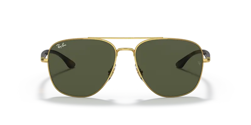 Ray - Ban Unisex RB3683 001/31 Occhiali da sole Metallo Oro G15 Squadrata Normale miniatura 2