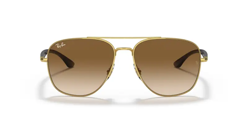 Unisex RB3683 001/51 Occhiali da sole Metallo Oro Marrone Squadrata Normale Sfumato miniatura 3