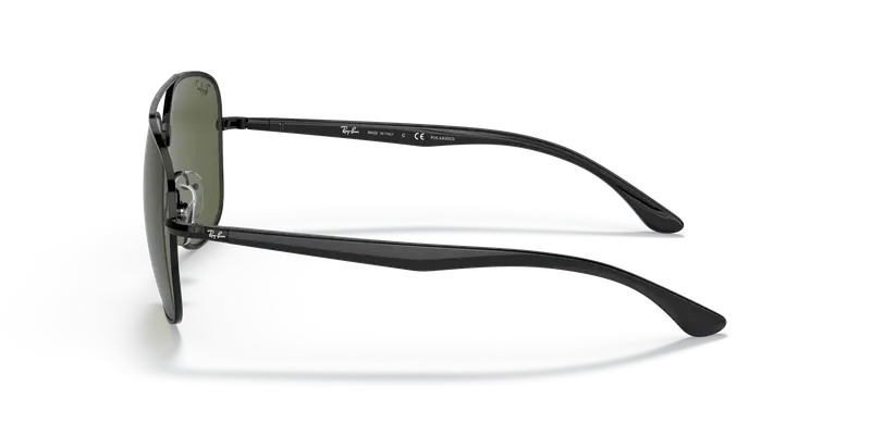 Ray - Ban Unisex RB3683 002/58 Occhiali da sole Metallo Nero G15 Squadrata Polarizzata miniatura 3