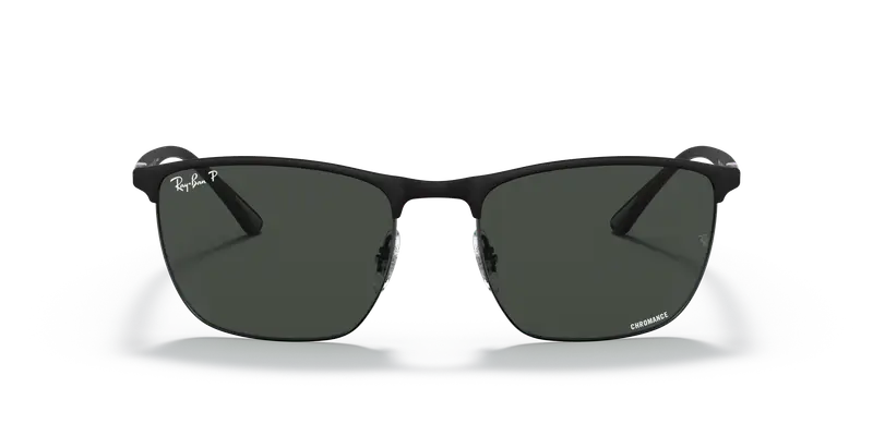 Ray - Ban Unisex RB3686 186/K8 Occhiali da sole Acciaio Nero Grigio Squadrata Polarizzata miniatura 2