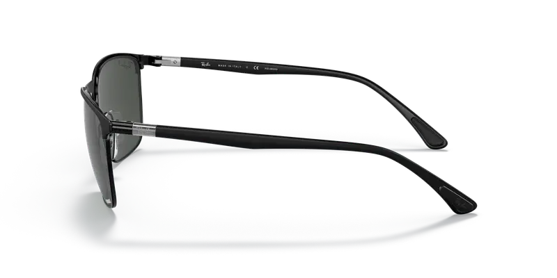 Ray - Ban Unisex RB3686 186/K8 Occhiali da sole Acciaio Nero Grigio Squadrata Polarizzata miniatura 3