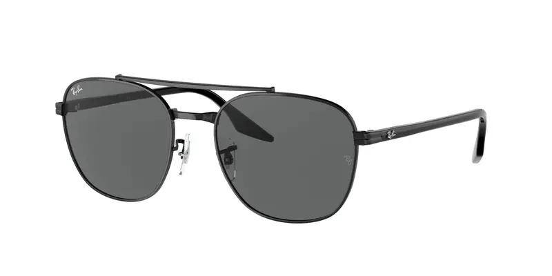 Ray - Ban Unisex RB3688  002/B1 Occhiali da sole Metallo Nero Grigio Squadrata Normale
