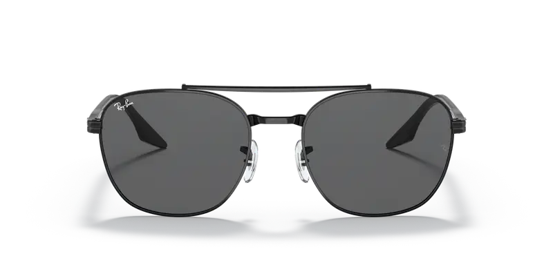 Ray - Ban Unisex RB3688 002/B1 Occhiali da sole Metallo Nero Grigio Squadrata Normale miniatura 2