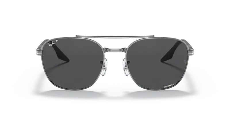 Ray - Ban Unisex RB3688 004/K8 Occhiali da sole Metallo Grigio Grigio Squadrata Polarizzata miniatura 2