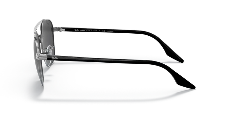 Ray - Ban Unisex RB3688 004/K8 Occhiali da sole Metallo Grigio Grigio Squadrata Polarizzata Antiriflesso miniatura 3