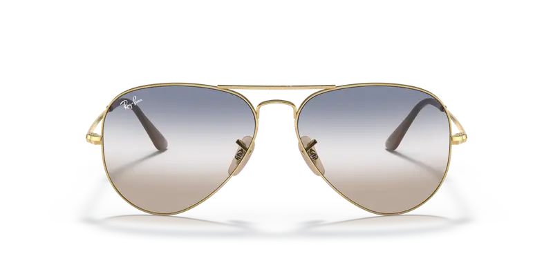 Ray - Ban Unisex RB3689 AVIATOR METAL II 001/GD Occhiali da sole Metallo Oro Blu Pilot Normale Sfumato miniatura 2