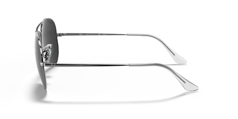 Ray - Ban Unisex RB3689 AVIATOR METAL II 004/48 Occhiali da sole Metallo Grigio Nero Pilot Polarizzata miniatura 3