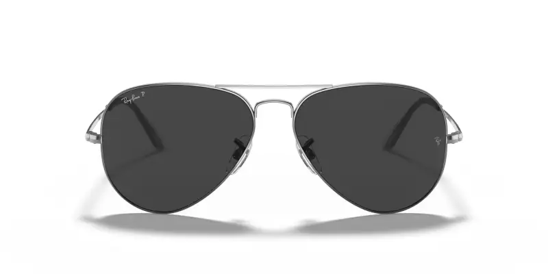 Unisex RB3689 AVIATOR METAL II 004/48 Occhiali da sole Metallo Grigio Nero Pilot Polarizzata miniatura 3