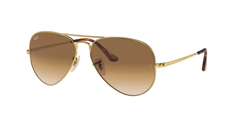 Ray - Ban Unisex RB3689 AVIATOR METAL II 914751 Occhiali da sole Metallo Oro Pilot Normale Sfumato