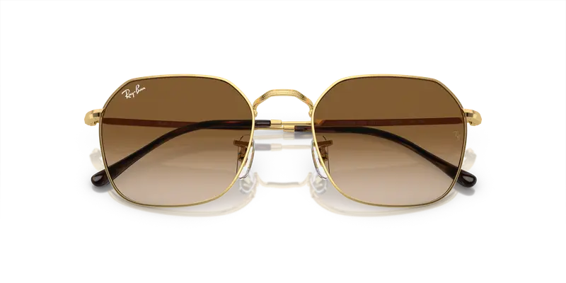 Ray - Ban Unisex RB3694 JIM 001/51 Occhiali da sole Metallo Oro Marrone Geometrica Normale Sfumato