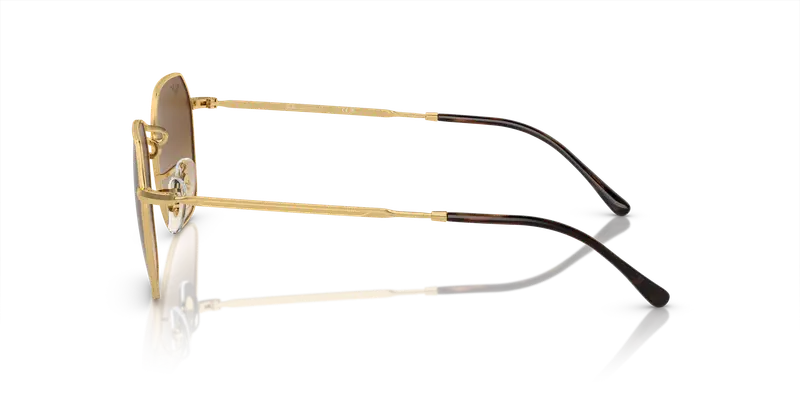 Ray - Ban Unisex RB3694 JIM 001/51 Occhiali da sole Metallo Oro Marrone Geometrica Normale Sfumato miniatura 2