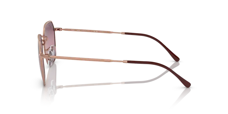 Ray - Ban Unisex RB3694 JIM 9202G9 Occhiali da sole Metallo Oro Oro Geometrica Polarizzata Specchiato miniatura 3