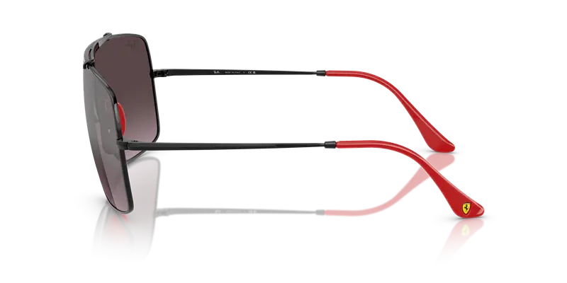 Ray - Ban Unisex RB3697M F009Y3 Occhiali da sole Metallo Nero Viola Squadrata Normale Sfumato miniatura 3