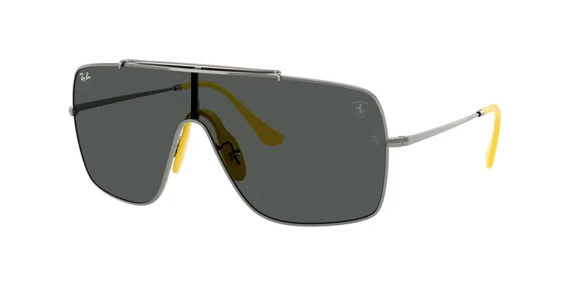Ray - Ban Unisex RB3697M F03087 Occhiali da sole Metallo Grigio Grigio Squadrata Normale