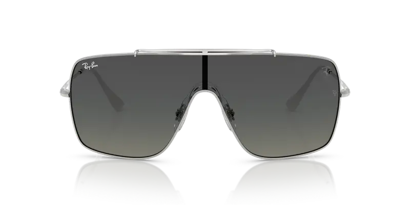 Ray - Ban Unisex RB3697M F1048G Occhiali da sole Metallo Argento Grigio Squadrata Normale Sfumato miniatura 2