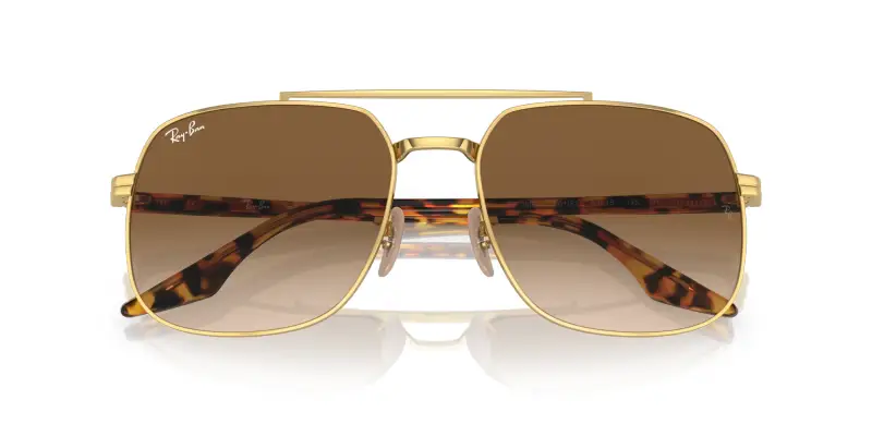 Unisex RB3699 001/51 Occhiali da sole Metallo Oro Marrone Squadrata Normale Sfumato miniatura 2