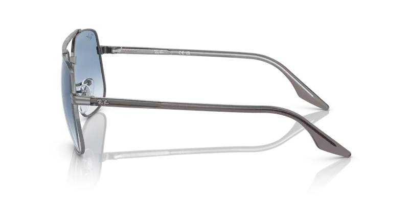 Ray - Ban Unisex RB3699 004/3F Occhiali da sole Metallo Grigio Blu Squadrata Normale Sfumato miniatura 3